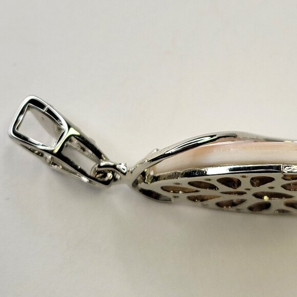 Rose Quartz Pendant with Rhinestone - Picture 10 of 13